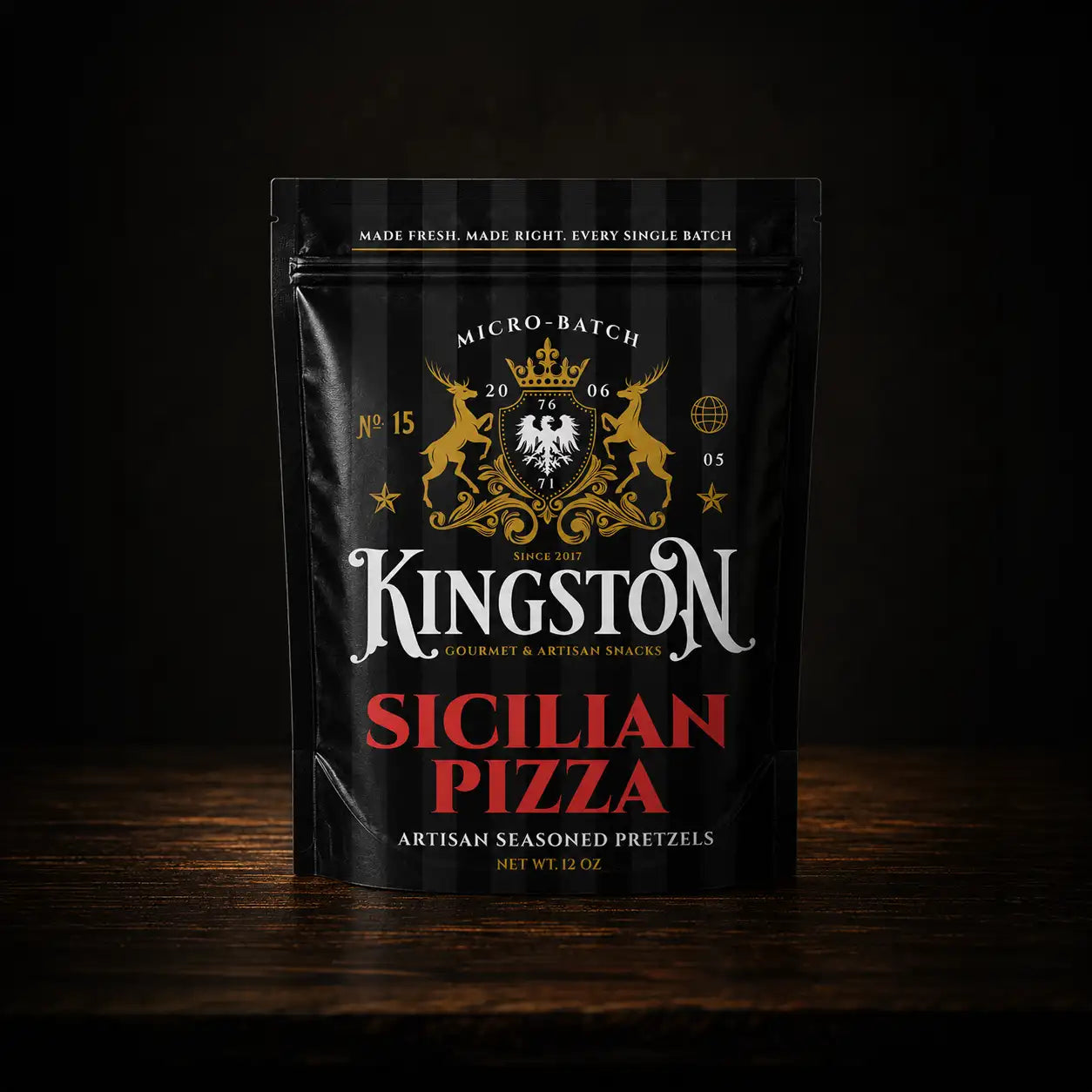 Sicilian Pizza Artisan Pretzels – ¾ lb Artisan Pouch