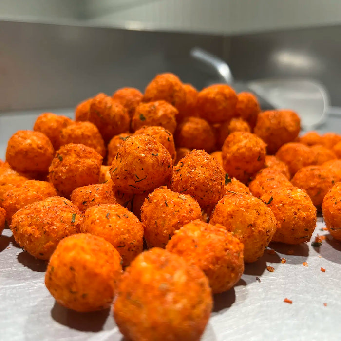 FLAMIN' HOT PIZZA GOURMET CHEESE BALLS