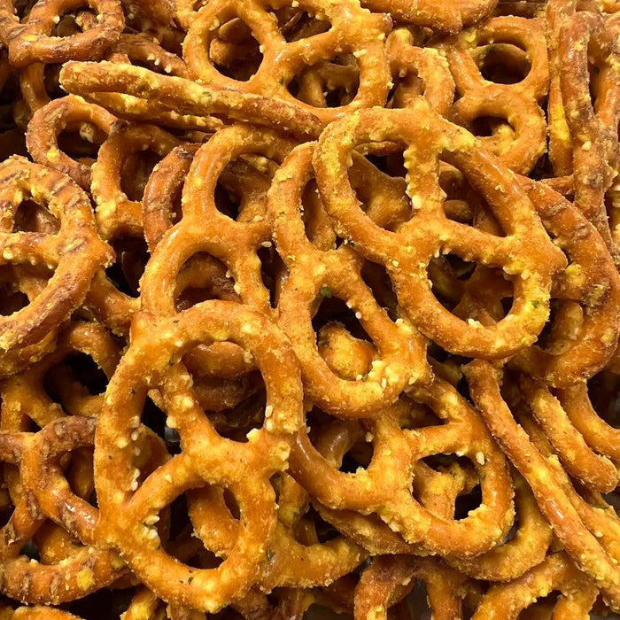 Kingston Artisan Snacks & Seasonings Co. - SAMPLER SIZE - PARMESAN GARLIC PRETZELS (1/4 lb)