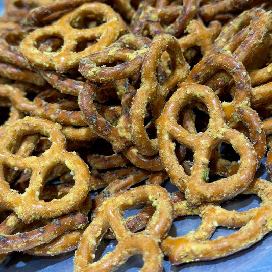 MUSTARD & ONION PRETZELS