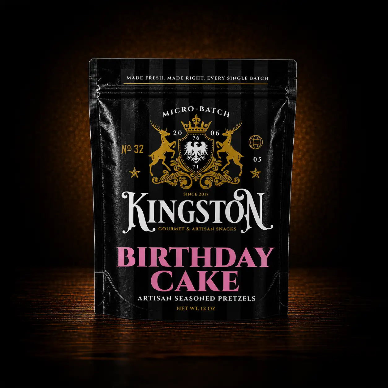 Birthday Cake & White Chocolate Artisan Pretzels – ¾ lb Artisan Pouch