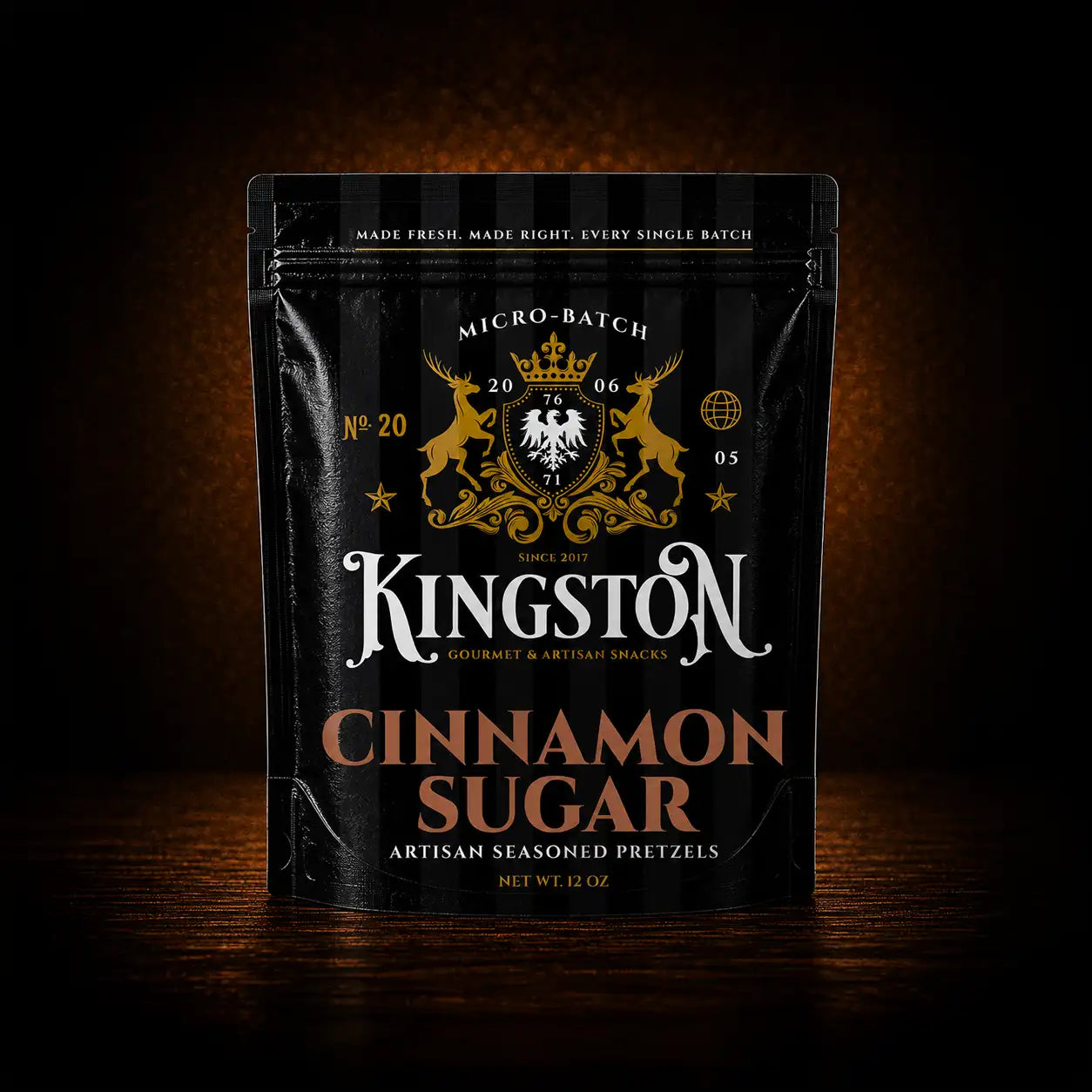 Cinnamon Sugar & White Chocolate Artisan Pretzels – ¾ lb Artisan Pouch