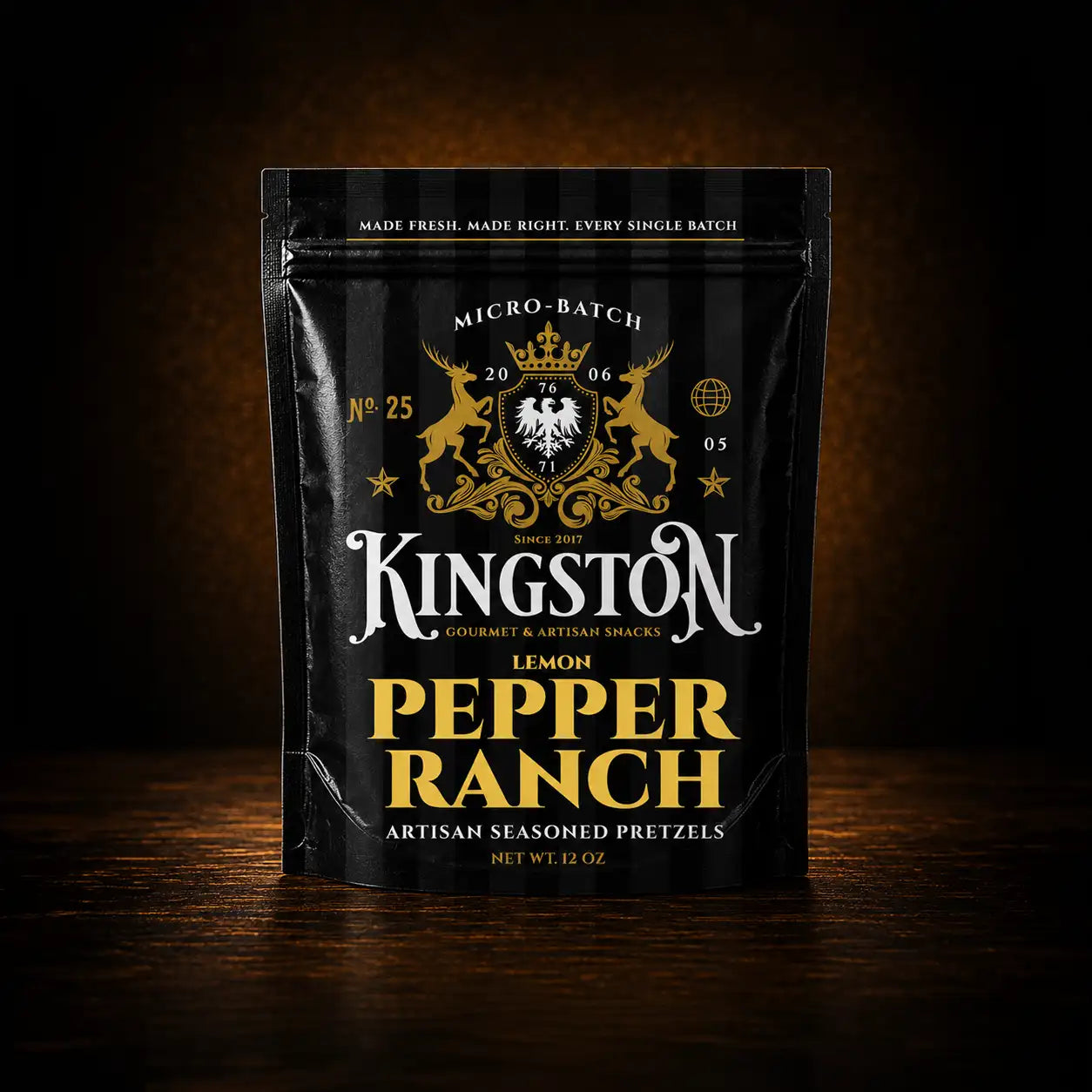 Lemon Pepper Ranch Artisan Pretzels – 12 oz Artisan Pouch