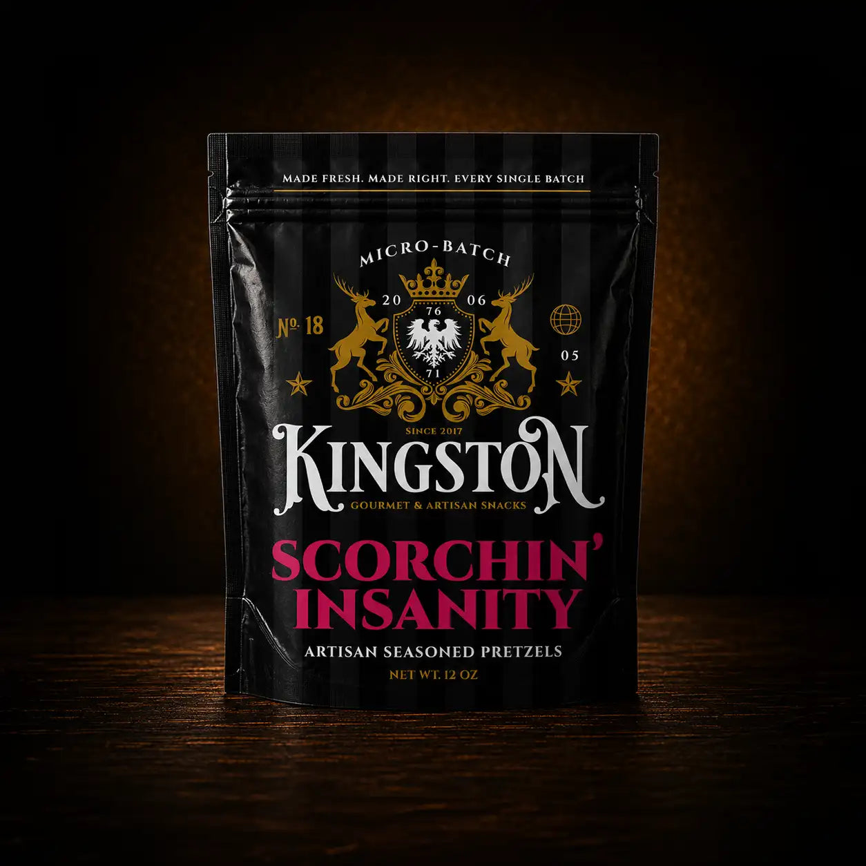 Scorchin' Insanity Fire Batch Pretzels – 12 oz Artisan Pouch